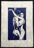 Eva (blue on cream)