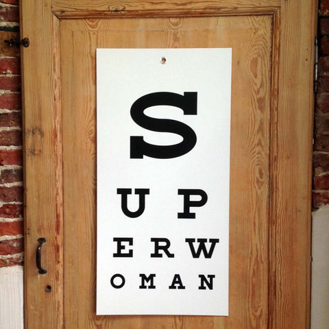 SUPERWOMAN eye-chart