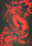 Trapped wolf