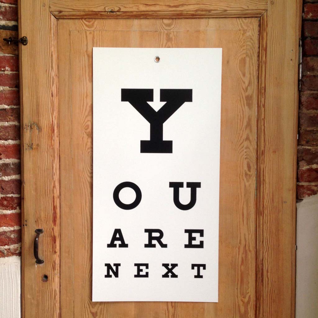 YOU ARE NEXT eye-chart